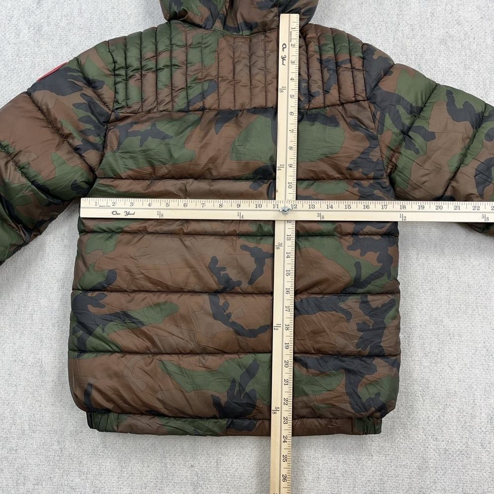 Air Jordan Puffer Jacket Boys Large Green Cano Full Zip Hooded Youth Jumpman‎ * - Picture 10 of 13
